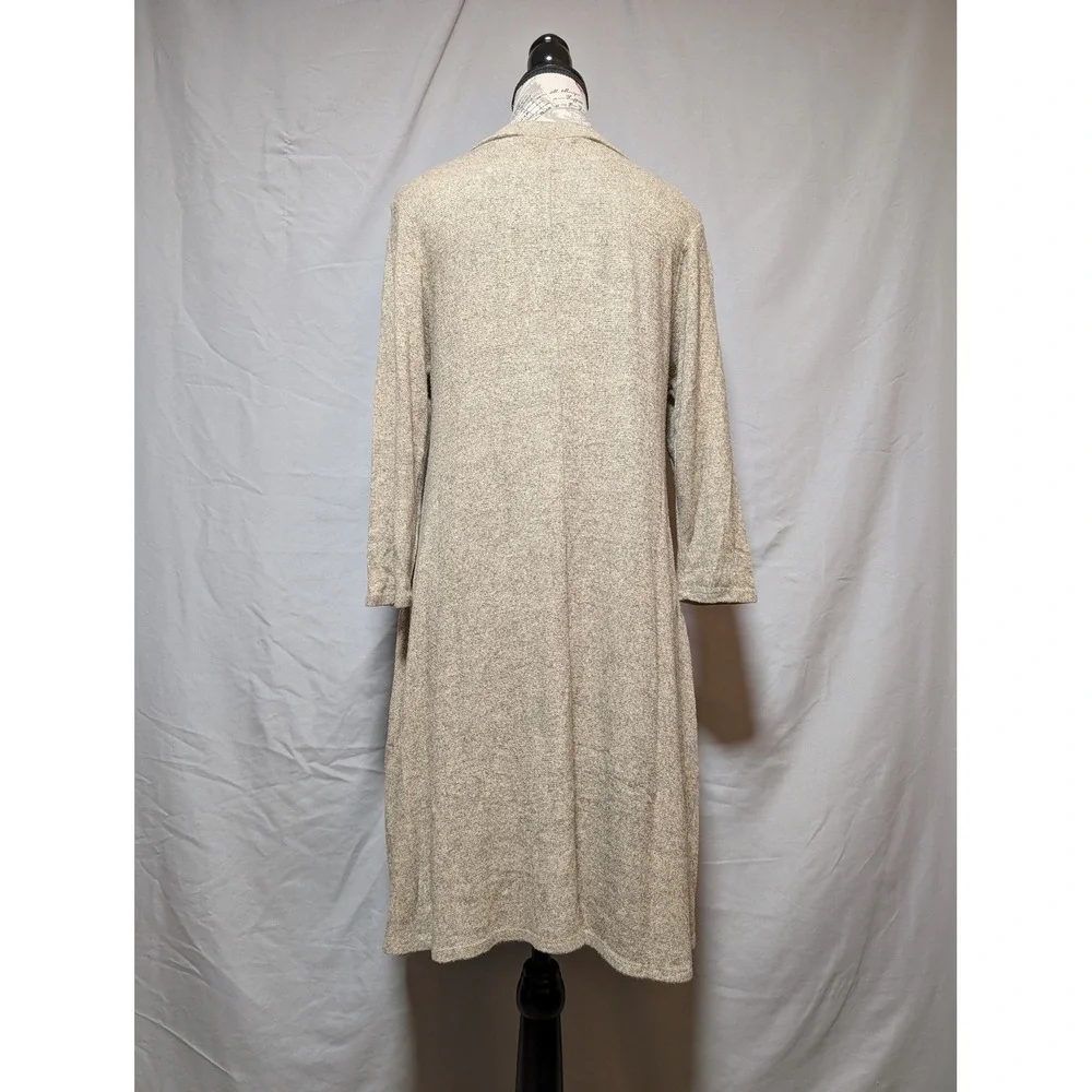 Acemi‎ Oatmeal Beige Knit Cutout Neckline Long Sleeve Dress Women's Large